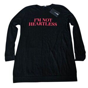 Fashion Nova "I’m Not Heartless" Long Sleeve Graphic Dress – Size M – NWT